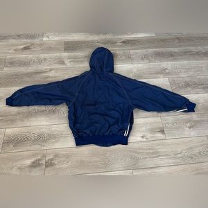 Navy Blue, White, and Grey Vintage Nike Windbreaker